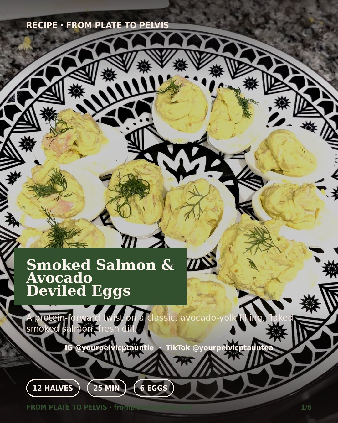 Smoked Salmon and Avocado Deviled Eggs, recipe cover