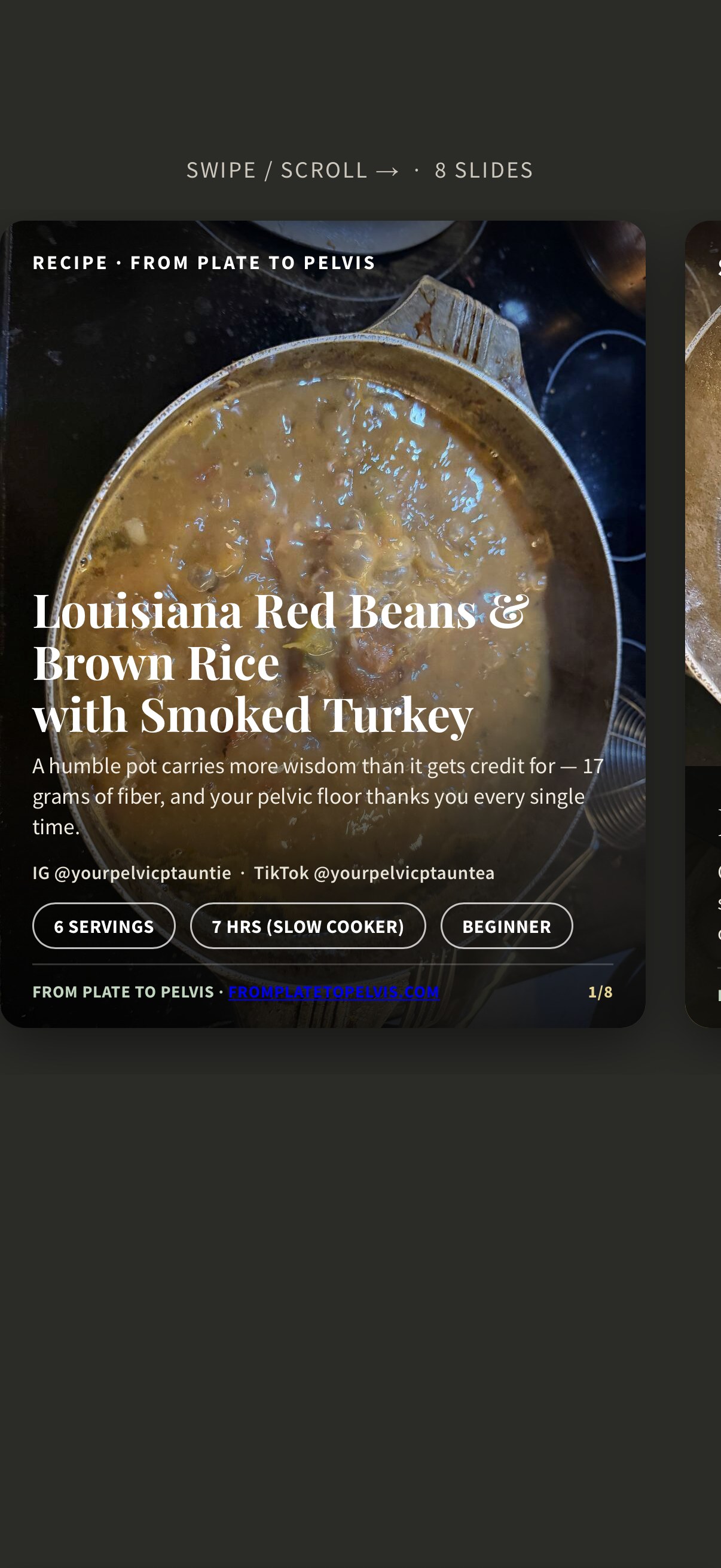 Louisiana Red Beans and Brown Rice with Smoked Turkey, recipe cover