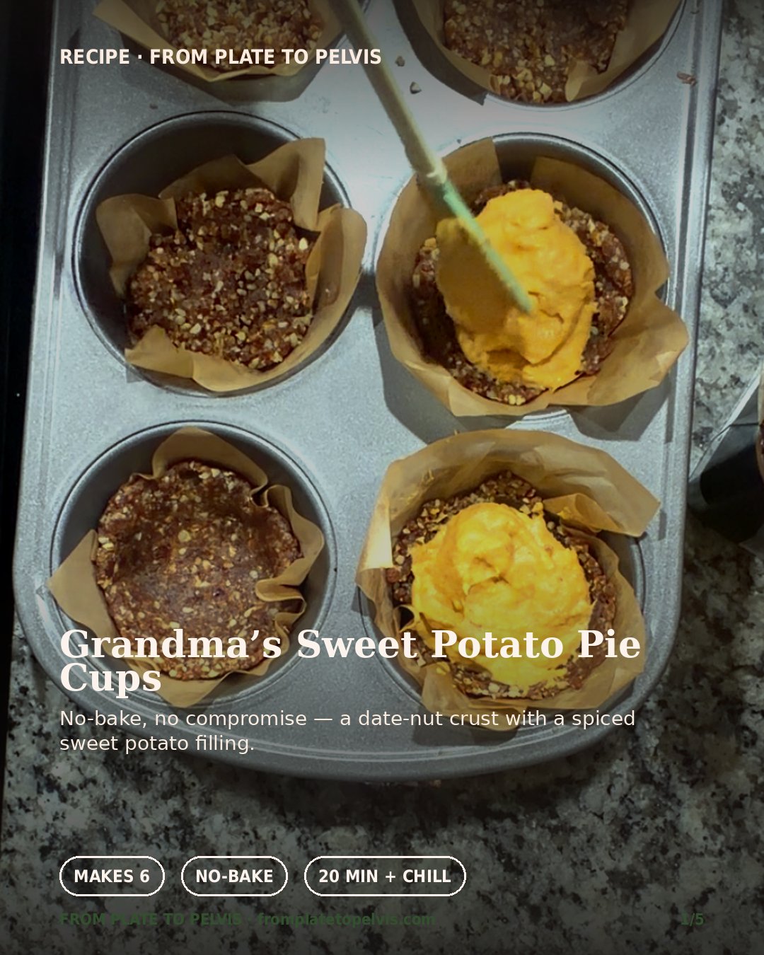 Grandma's Sweet Potato Pie Cups, recipe cover