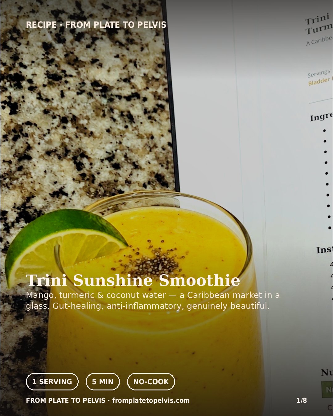 Trini Sunshine Smoothie, recipe cover