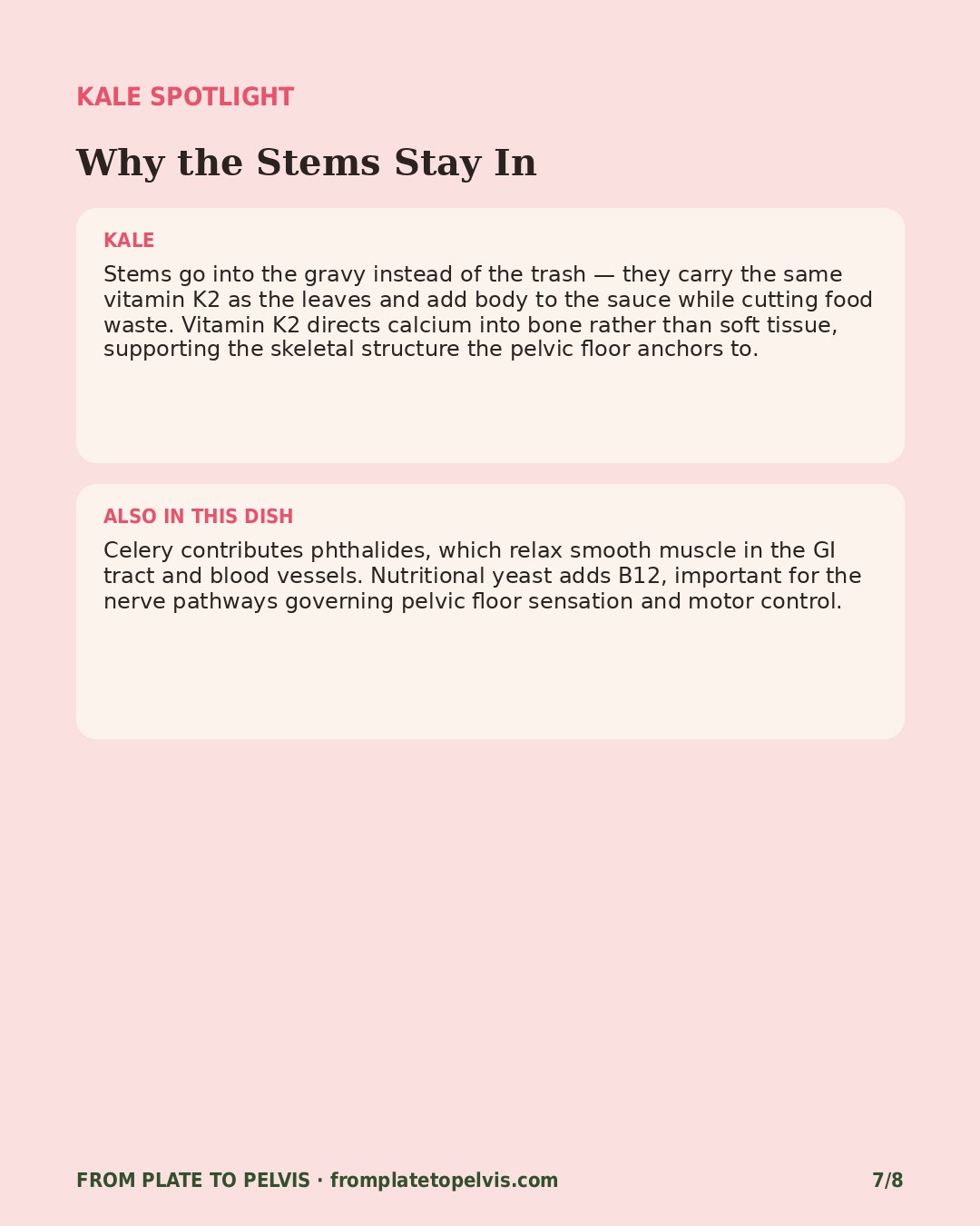 Kale Spotlight: why the stems stay in